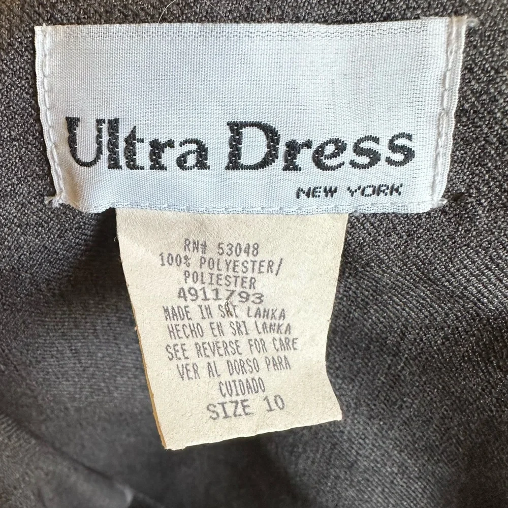 Vintage Ultra Dress New York Gray Blazer Velvet Collar 10 | Academia Office Chic